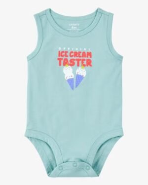 1S900810-ezgif.com-avif-to-jpg-converter Baby Official Ice Cream Taster Sleeveless Bodysuit