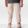 Toddler Striped Pull-On Cotton Pants - Tan